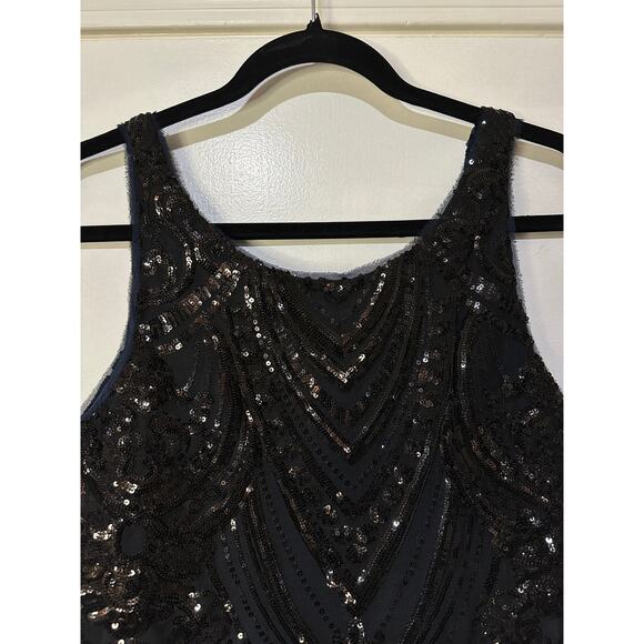 Le Superbe Supremes Cami Tank Size Small NWT Black Deco Sequins Lace Dressy - Picture 3 of 11